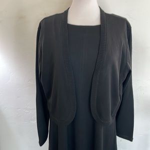 Talbots Two Piece Knit Dress and Sweater Set Fully Lined Hidden Zipper B…